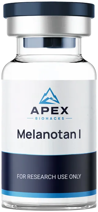 Melanotan I vial, Apex Biohacks label