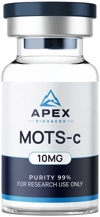 MOTS-c 10MG vial, Apex Biohacks label