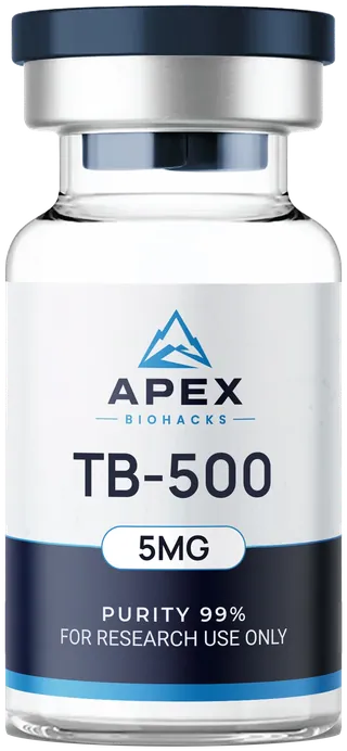 TB-500 5MG vial, Apex Biohacks label